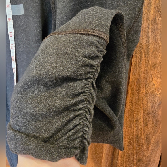 GapFit: Women's-Lrg, Gray, EUC, High Waisted Full Length Leggings, Ruched ankles - Picture 15 of 16